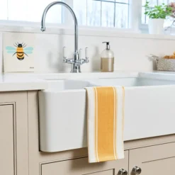 Love Colour stripet kjøkkenhåndkle 70x45 cm okergul