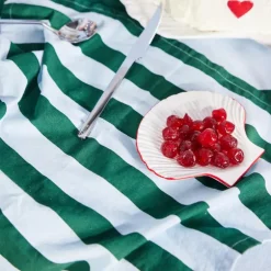 Love serviett 45x45 cm 2 stk grønn/lyseblå