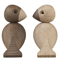 Lovebirds røkt eik/eik 8,8 cm 2 stk