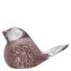 Lucky Bird glassfugl 10 cm rosa