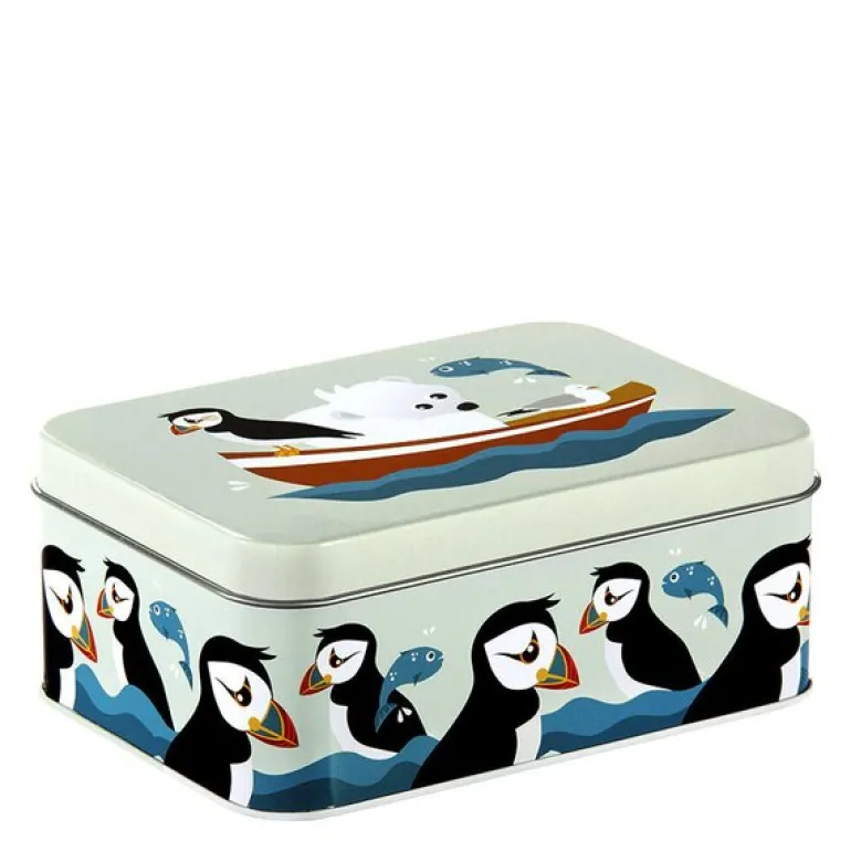 Lundefugl matboks 6x10x14 cm blå