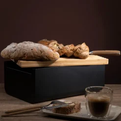 Lundi brødboks 35x22 cm natur/svart