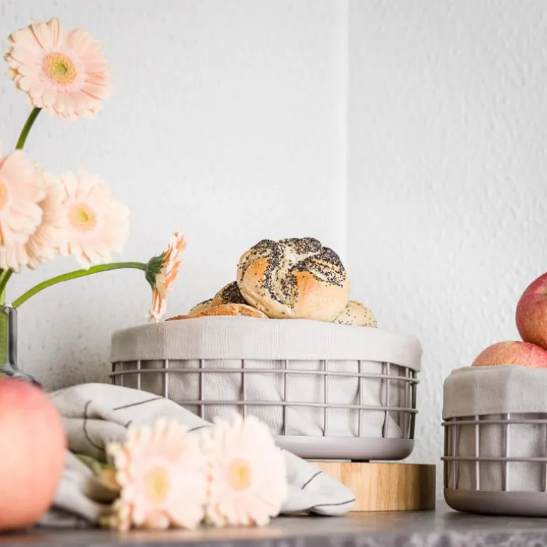 Lundi brødkurv 26 cm lys grå