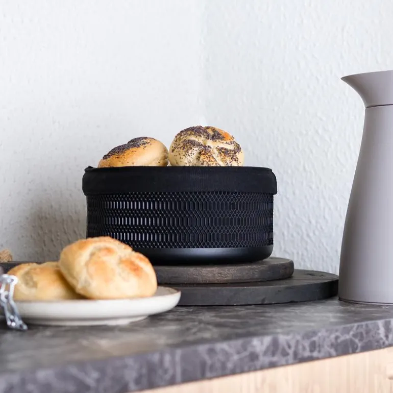 Lundi brødkurv 23 cm netting svart
