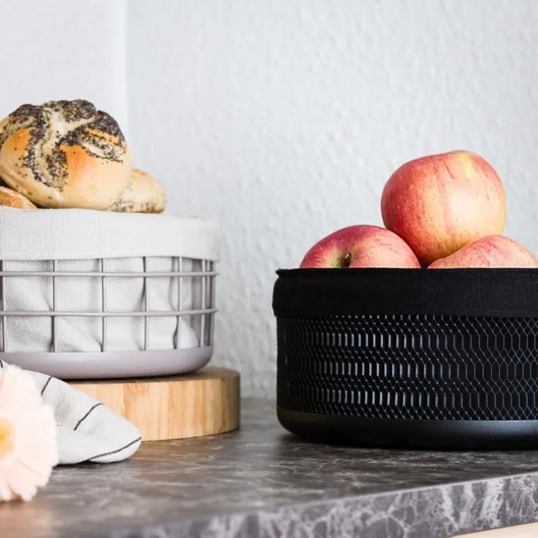 Lundi brødkurv 23 cm netting svart