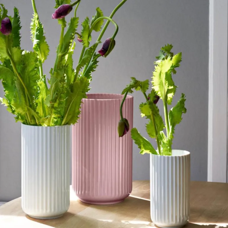 Lyngby vase 25 cm rosa porselen