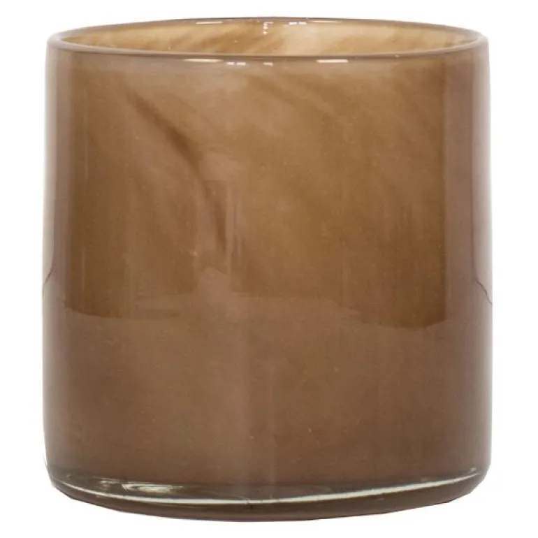 Lyric lyslykt 10x10 cm brown