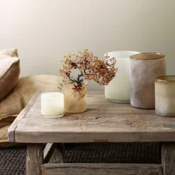 Lyric lyslykt 8x8 cm linen