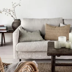 Lyric lyslykt 10x10 cm linen