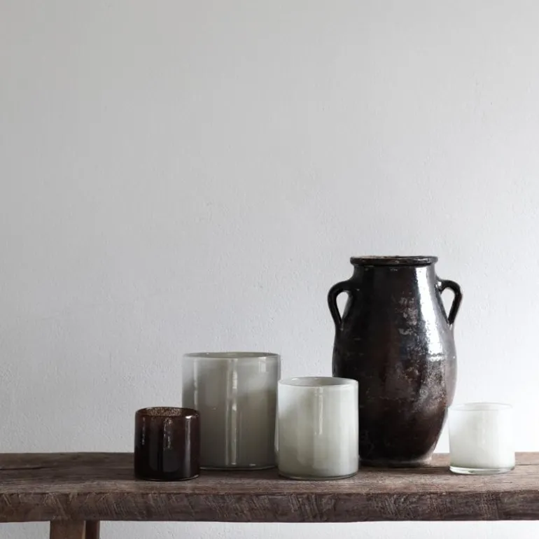 Lyric lyslykt 10x10 cm warm grey