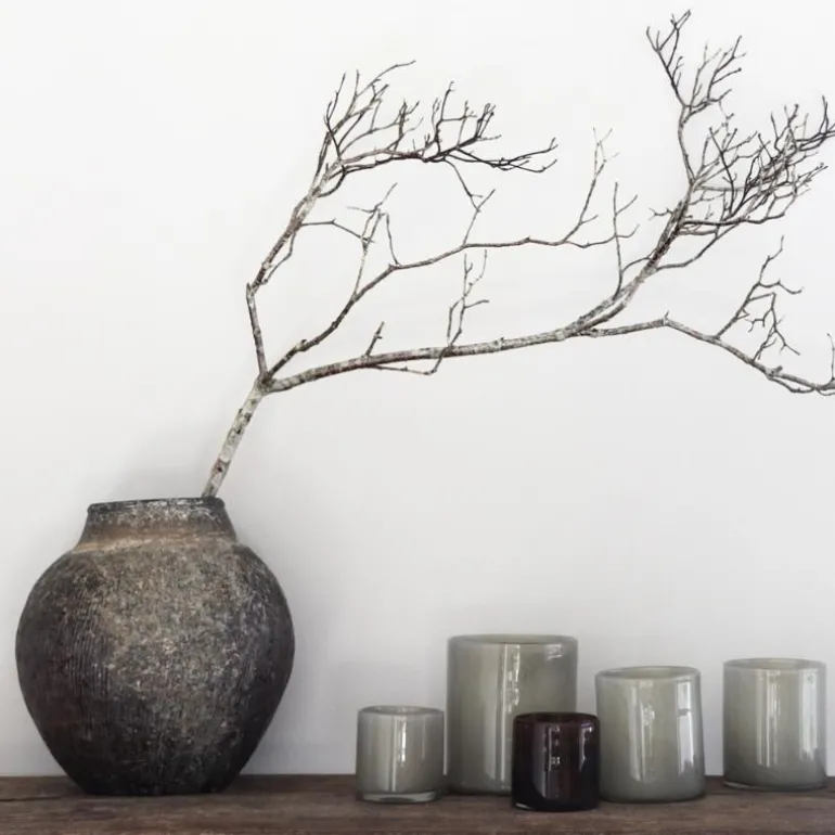 Lyric lyslykt 15x18 cm warm grey