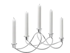 Lysestake 5-armet sølv