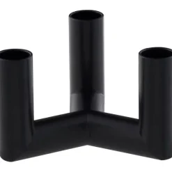 Lysestake 3-armet svart