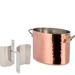 M'30 champagnekjøler oval 26x20 cm hamret kobber