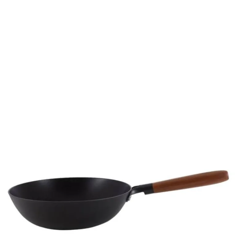 Mandala wok 24 cm svart