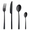 Manille bestikksett 16 deler matt svart