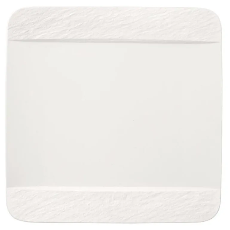 Manufacture Rock Blanc tallerken kvadratisk 28 cm