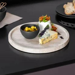 Manufacture Travertine serveringsfat 24,5 cm beige