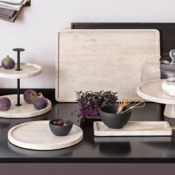 Manufacture Travertine serveringsfat 40,5x28 cm beige