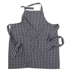 Maria forkle 70x82 cm lys blå/brun