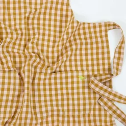 Maria forkle 70x82 cm rosa/sennep