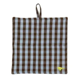 Maria gryteklut 21x21 cm lys blå/brun