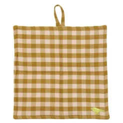 Maria gryteklut 21x21 cm rosa/sennep