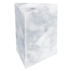 Marmaros lysestake 15 cm hvit