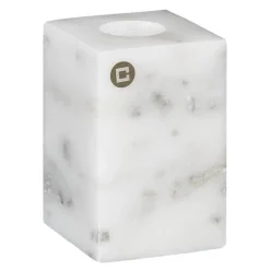 Marmo lysestake 8 cm hvit