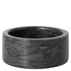 Marmor fat 12 cm svart