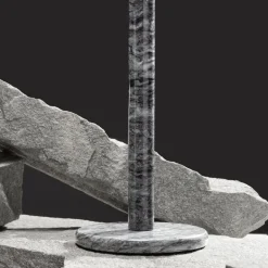 Marmor tørkerullholder 32 cm svart