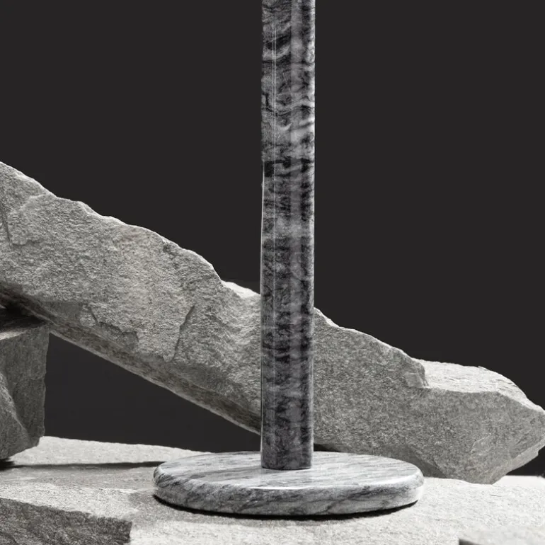 Marmor tørkerullholder 32 cm svart