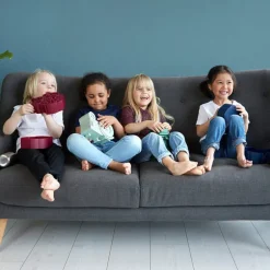 Matboks i plast traktor lys rosa