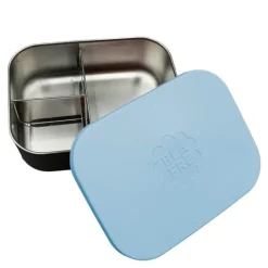 Matboks stål 3 rom 17x13x5 cm blågrønn