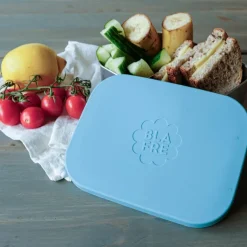 Matboks stål 3 rom 17x13x5 cm blågrønn