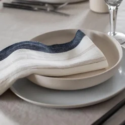 Maya serviett 50x50 cm natural stripe