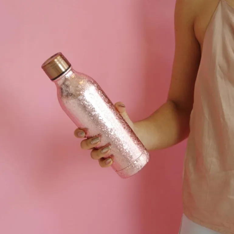 Medium drikkeflaske 0,5L Rose Gold Sparkle