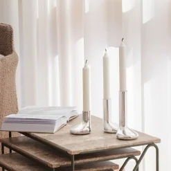 Mellow lysestake 12 cm sølv