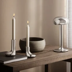 Mellow lysestake 12 cm sølv