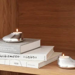 Mellow telysholder sett 2 deler sølv