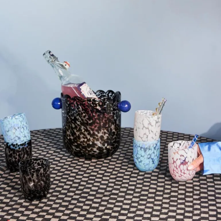 Messy glass 30 cl 2 stk blå