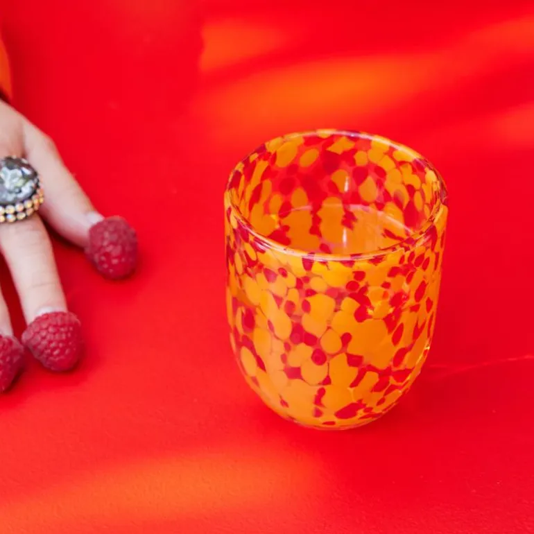 Messy glass 30 cl 2 stk rød/oransje