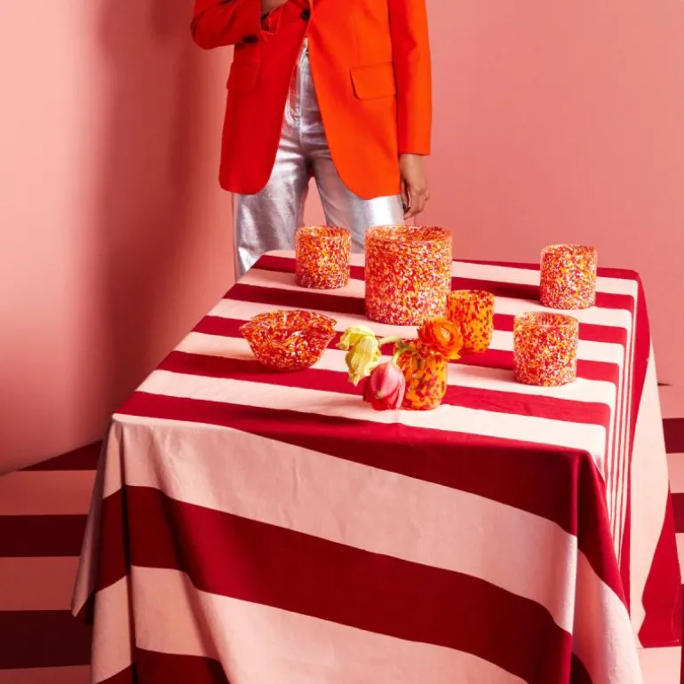 Messy glass 30 cl 2 stk rød/oransje