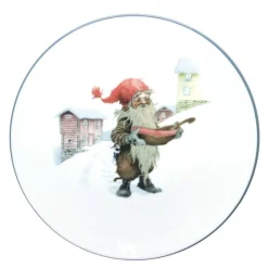 Midthun Jul asjett 21 cm hvit/multi