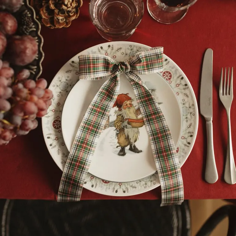 Midthun Jul asjett 21 cm hvit/multi