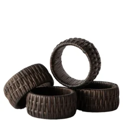 Mila serviettring 4 stk brun