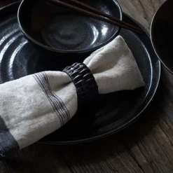 Mila serviettring 4 stk brun