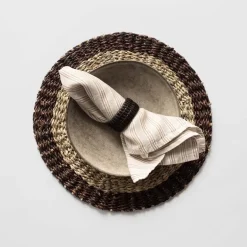 Mila serviettring 4 stk brun