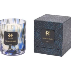 Milano duftlys granateple 9 cm blå