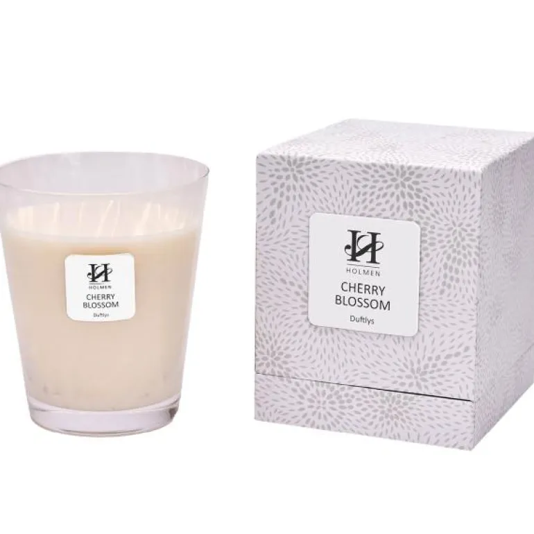 Milano duftlys kirsebærblomst 15 cm hvit